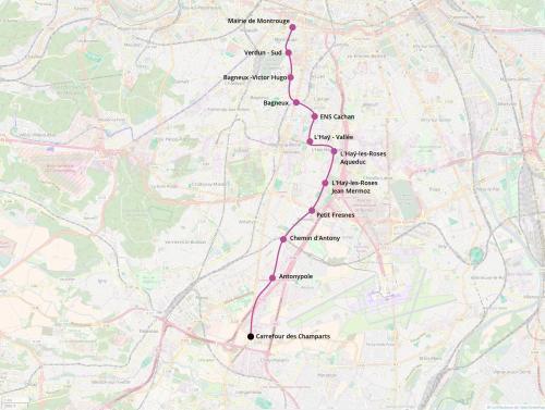 Le tracé du prolongement. Cliquer pour agrandir.