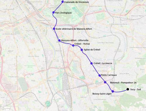 Le métro Nord dans le Val-de-Marne. Cliquer pour agrandir.