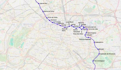 Le métro Nord dans Paris. Cliquer pour agrandir.